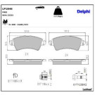 Delphi Bremsbelagsatz, Scheibenbremse LP1846