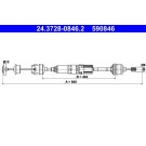 24.3728-0846.2 Seilzug, Kupplungsbetätigung