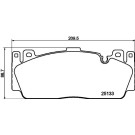 Hella Pagid | Bremsbelagsatz, Scheibenbremse | 8DB 355 019-991