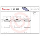 P 83 053 Bremsbelagsatz, Scheibenbremse PRIME LINE