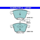 Bremsbelagsatz, Scheibenbremse ATE Ceramic 13.0470-7191.2