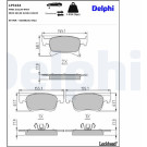 Delphi | Bremsbelagsatz, Scheibenbremse | LP3164