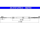 24.3727-2703.2 Seilzug, Feststellbremse 24.3727-2703.2 Seilzug, Feststellbremse