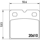 P 02 001 Bremsbelagsatz, Scheibenfeststellbremse PRIME LINE