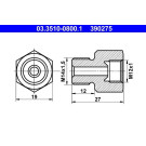 ATE | Adapter, Bremsleitung | 03.3510-0800.1