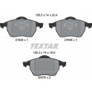 Textar | Bremsbelagsatz, Scheibenbremse | 2162402