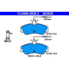 13.0460-2829.2 Bremsbelagsatz, Scheibenbremse