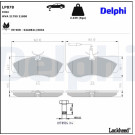 Delphi | Bremsbelagsatz, Scheibenbremse | LP878