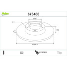 673400 Bremsscheibe COATED