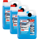 3x SONAX Frostschutz, Scheibenreinigungsanlage AntiFrost+KlarSicht bis -18 °C Citrus 01345000