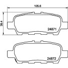 Hella Pagid | Bremsbelagsatz, Scheibenbremse | 8DB 355 014-561