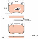 GDB1904 Bremsbelagsatz, Scheibenbremse COTEC GDB1904 Bremsbelagsatz, Scheibenbremse COTEC