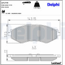 Delphi | Bremsbelagsatz, Scheibenbremse | LP1779
