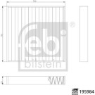febi bilstein | Filter, Innenraumluft | 195984