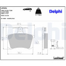 Delphi | Bremsbelagsatz, Scheibenbremse | LP451 Delphi | Bremsbelagsatz, Scheibenbremse | LP451