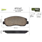 Valeo | Bremsbelagsatz, Scheibenbremse | 872147