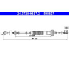 24.3728-0827.2 Seilzug, Kupplungsbetätigung 24.3728-0827.2 Seilzug, Kupplungsbetätigung