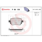 Brembo | Bremsbelagsatz, Scheibenbremse | P 85 135
