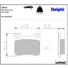 Delphi Bremsbelagsatz, Scheibenbremse LP915 Delphi Bremsbelagsatz, Scheibenbremse LP915
