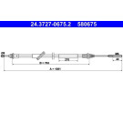 ATE | Seilzug, Feststellbremse | 24.3727-0675.2 ATE | Seilzug, Feststellbremse | 24.3727-0675.2