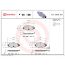 Brembo | Bremsbelagsatz, Scheibenbremse | P 85 126X