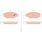 TRW | Bremsbelagsatz, Scheibenbremse | GDB1402