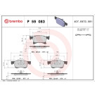 Brembo | Bremsbelagsatz, Scheibenbremse | P 59 083