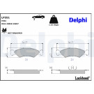 Delphi | Bremsbelagsatz, Scheibenbremse | LP351 Delphi | Bremsbelagsatz, Scheibenbremse | LP351