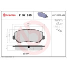 Brembo | Bremsbelagsatz, Scheibenbremse | P 37 019