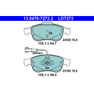 Bremsbelagsatz, Scheibenbremse ATE Ceramic 13.0470-7273.2