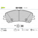 Valeo | Bremsbelagsatz, Scheibenbremse | 601596