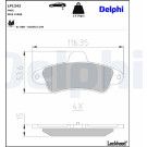 Delphi | Bremsbelagsatz, Scheibenbremse | LP1242 Delphi | Bremsbelagsatz, Scheibenbremse | LP1242