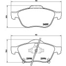P 83 043 Bremsbelagsatz, Scheibenbremse PRIME LINE