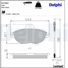 Delphi | Bremsbelagsatz, Scheibenbremse | LP1592 Delphi | Bremsbelagsatz, Scheibenbremse | LP1592