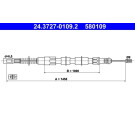 2 x ATE Seilzug, Feststellbremse | 24.3727-0109.2 2 x ATE Seilzug, Feststellbremse | 24.3727-0109.2