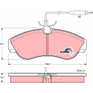 GDB1106 Bremsbelagsatz, Scheibenbremse COTEC GDB1106 Bremsbelagsatz, Scheibenbremse COTEC