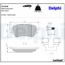 Delphi | Bremsbelagsatz, Scheibenbremse | LP2209