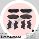 Zimmermann | Bremsbelagsatz, Scheibenbremse | 24854.160.1