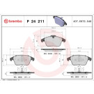 Brembo | Bremsbelagsatz, Scheibenbremse | P 24 211