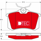 GDB823DTE Bremsbelagsatz, Scheibenbremse DTEC COTEC GDB823DTE Bremsbelagsatz, Scheibenbremse DTEC COTEC