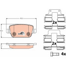 GDB1709 Bremsbelagsatz, Scheibenbremse COTEC GDB1709 Bremsbelagsatz, Scheibenbremse COTEC