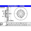 ATE | Bremsscheibe | 24.0124-0258.1