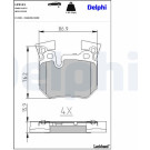 Delphi | Bremsbelagsatz, Scheibenbremse | LP2121