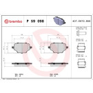 Brembo | Bremsbelagsatz, Scheibenbremse | P 59 098