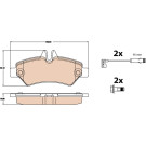 GDB2076 Bremsbelagsatz, Scheibenbremse GDB2076 Bremsbelagsatz, Scheibenbremse