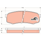 GDB1182 Bremsbelagsatz, Scheibenbremse COTEC