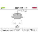 Valeo | Bremsbelagsatz, Scheibenbremse | 302140A
