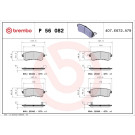 Brembo | Bremsbelagsatz, Scheibenbremse | P 56 082
