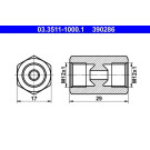 ATE | Adapter, Bremsleitung | 03.3511-1000.1