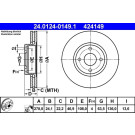 24.0124-0149.1 Bremsscheibe 24.0124-0149.1 Bremsscheibe